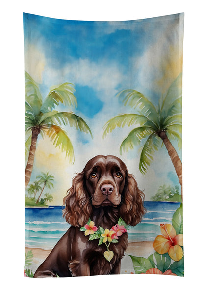 Cocker Spaniel Luau Kitchen Towel - One Color / One Size - Home & Garden - Home Textile - Towels