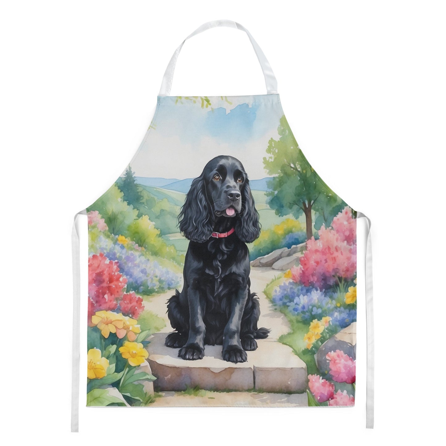 Cocker Spaniel Spring Path Apron - One Color / One Size - Home & Garden - Kitchen Dining & Bar - Table Decoration &