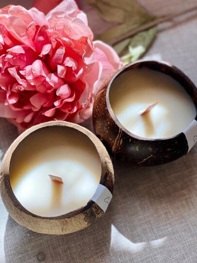 Coconut Shell Candle Sustainable Home Decor - Home & Garden - Home Decor - Candles & Holders