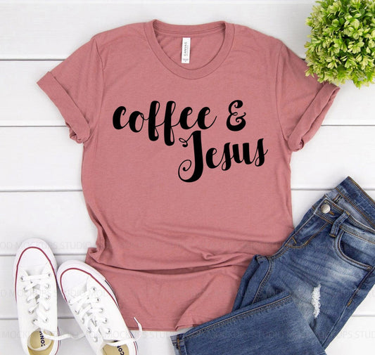 Coffee & Jesus T-Shirt - Women’s Fashion - Women’s Clothing - Tops & Tees - T-Shirts