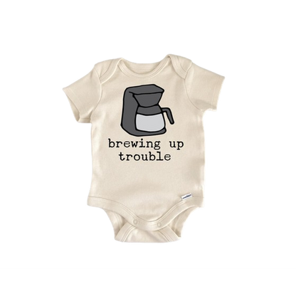 Coffee Pot Brew - Baby Boy Girl Clothes Infant Bodysuit Funny Cute Newborn - Kids & Babies - Mother & Kids - Boys’ Baby
