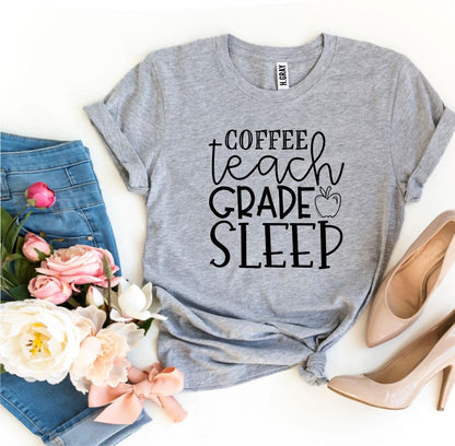 Coffee Teach Grade Sleep T-Shirt - Women’s Fashion - Women’s Clothing - Tops & Tees - T-Shirts