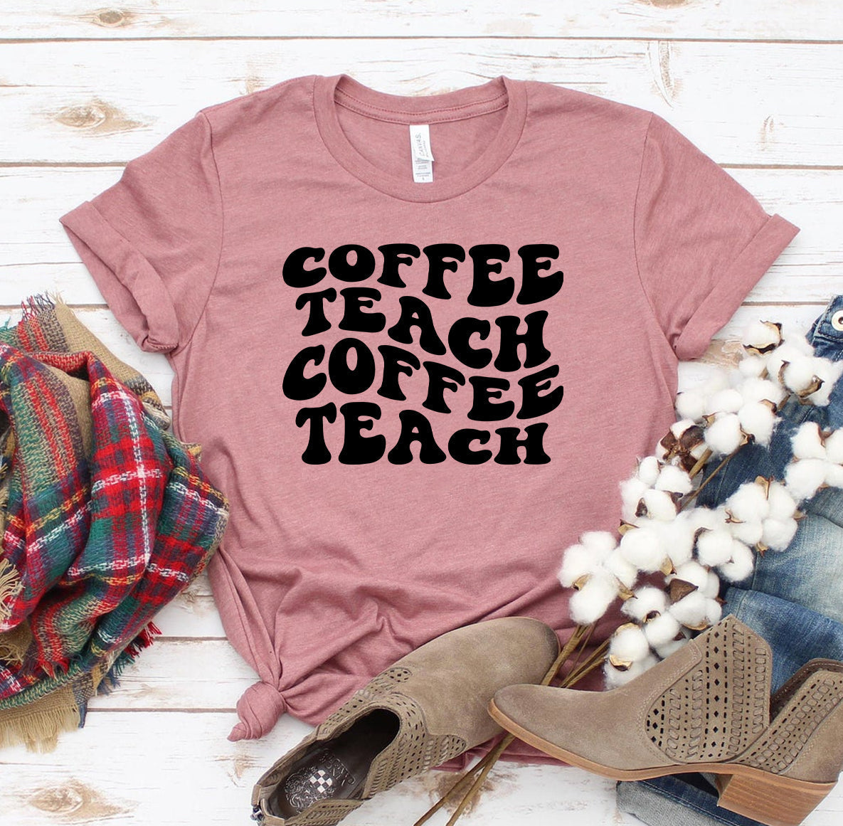 Coffee Teach T-Shirt - Women’s Fashion - Women’s Clothing - Tops & Tees - T-Shirts