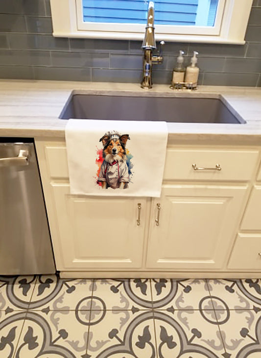 Collie Chef Kitchen Towel Set of 2 - One Color / One Size - Home & Garden - Home Textile - Towels