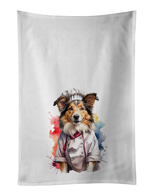 Collie Chef Kitchen Towel Set of 2 - One Color / One Size - Home & Garden - Home Textile - Towels