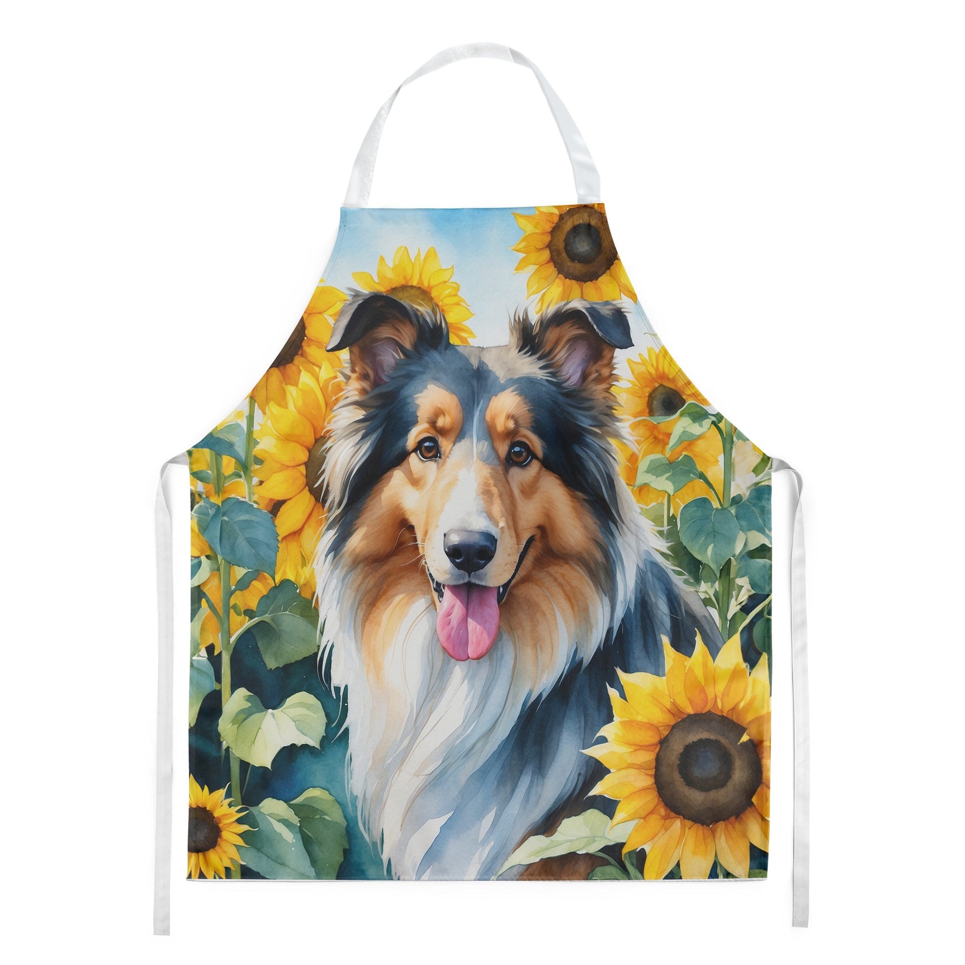 Collie in Sunflowers Apron - One Color / One Size - Home & Garden - Kitchen Dining & Bar - Table Decoration &