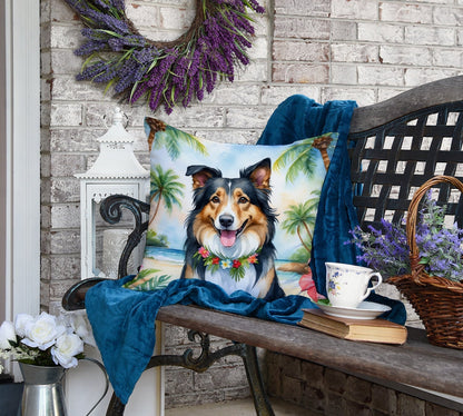 Collie Luau Throw Pillow - One Color / One Size - Home & Garden - Home Textile - Pillows