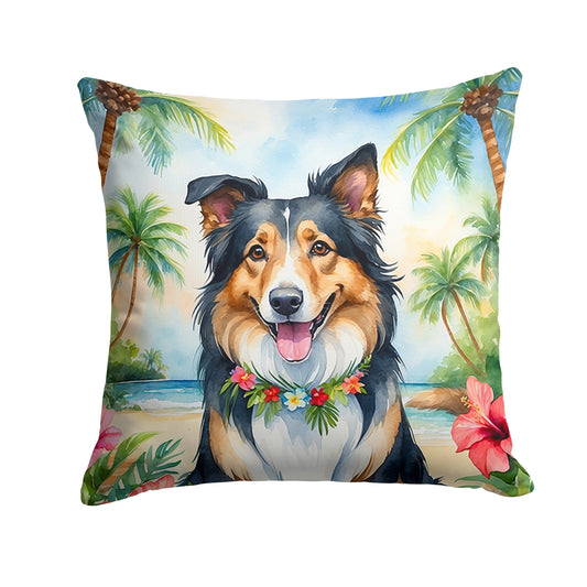 Collie Luau Throw Pillow - One Color / One Size - Home & Garden - Home Textile - Pillows