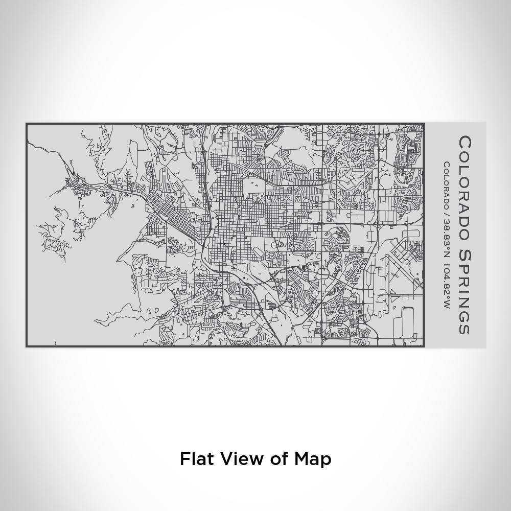 Colorado Springs - Colorado Map Insulated Bottle in Matte Black - Drinkware