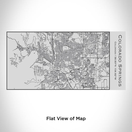 Colorado Springs - Colorado Map Insulated Bottle in Matte Black - Drinkware