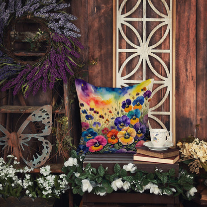 Colorful Pansies Throw Pillow - One Color / One Size - Home & Garden - Home Textile - Pillows