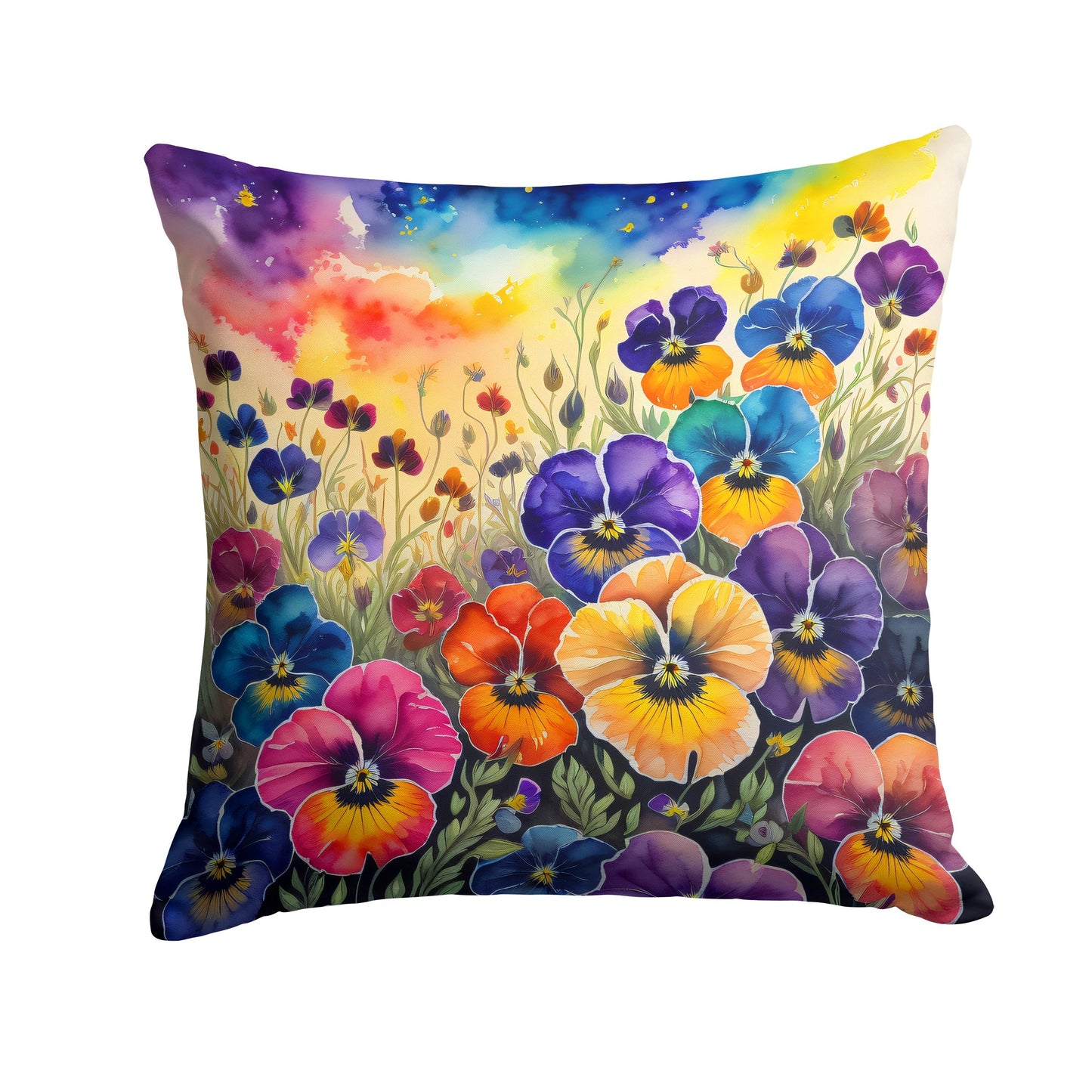 Colorful Pansies Throw Pillow - One Color / One Size - Home & Garden - Home Textile - Pillows