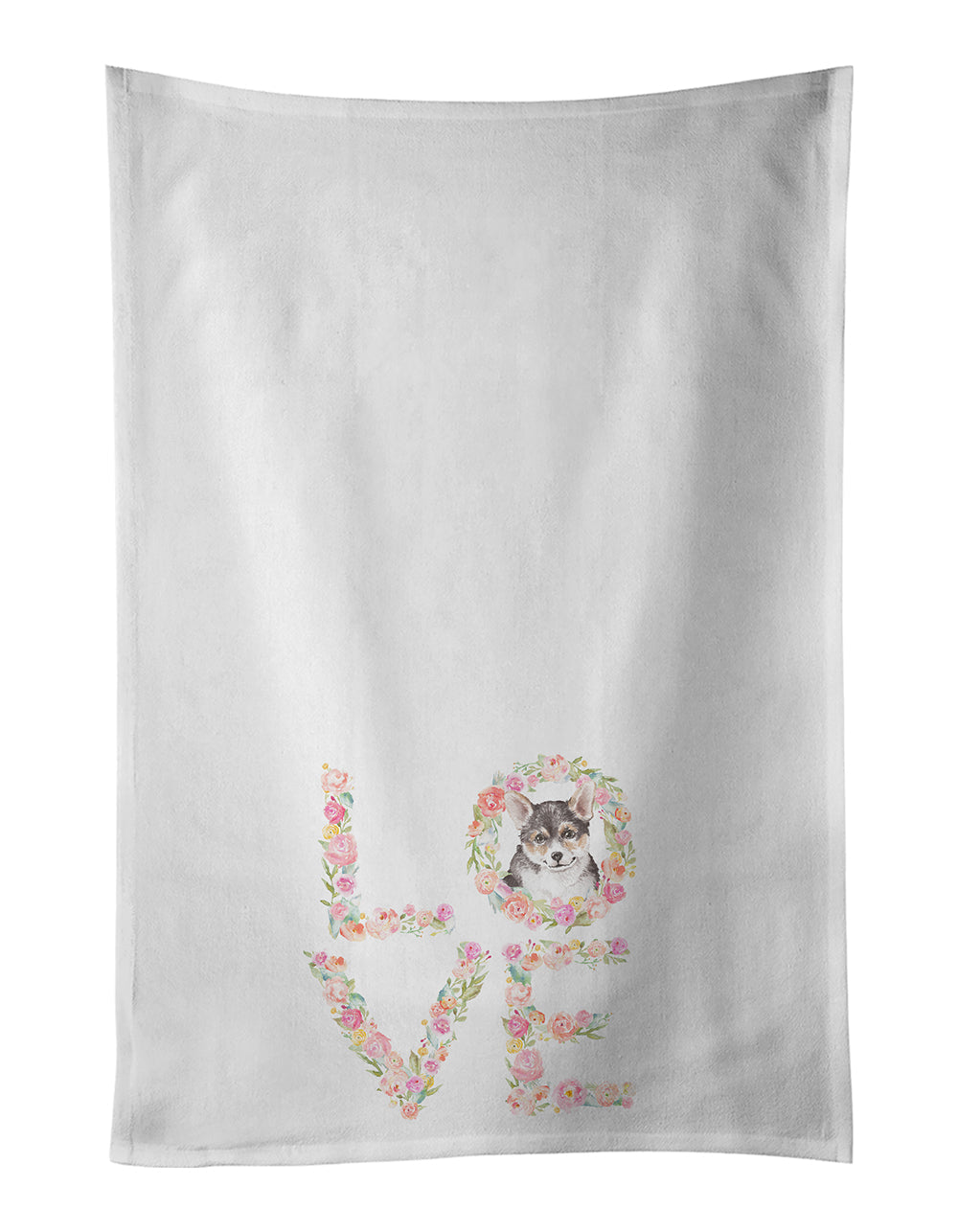 Corgi #7 LOVE Kitchen Towel Set of 2 - One Color / One Size - Home & Garden - Home Textile - Towels