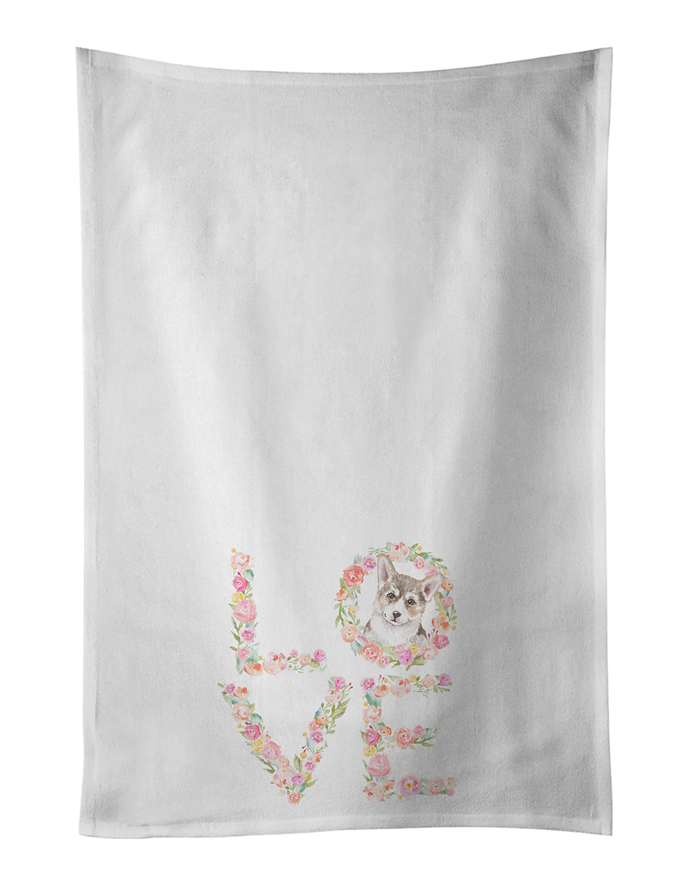 Corgi #8 LOVE Kitchen Towel Set of 2 - One Color / One Size - Home & Garden - Home Textile - Towels