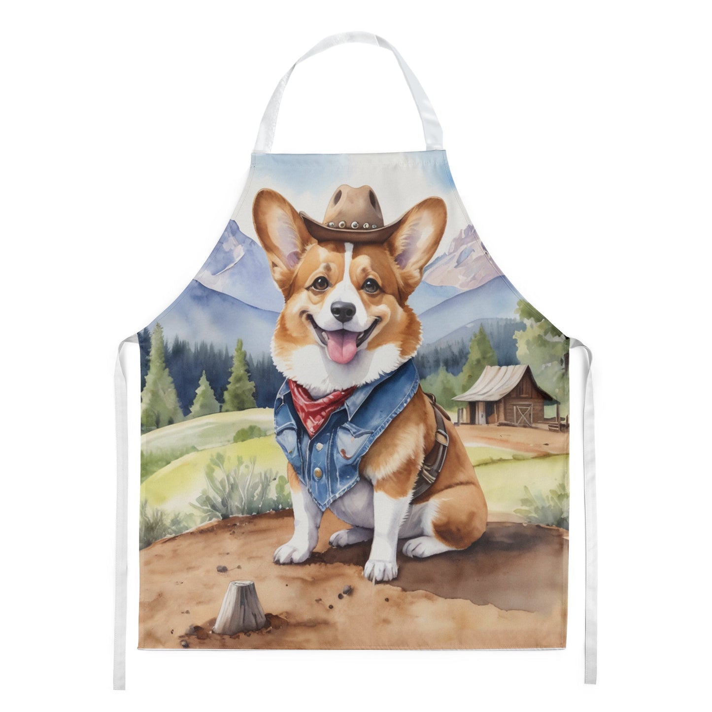 Corgi Cowboy Welcome Apron - One Color / One Size - Home & Garden - Kitchen Dining & Bar - Table Decoration &