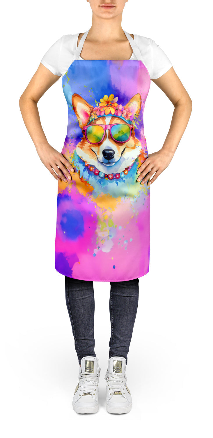 Corgi Hippie Dawg Apron - One Color / One Size - Home & Garden - Kitchen Dining & Bar - Table Decoration & Accessories