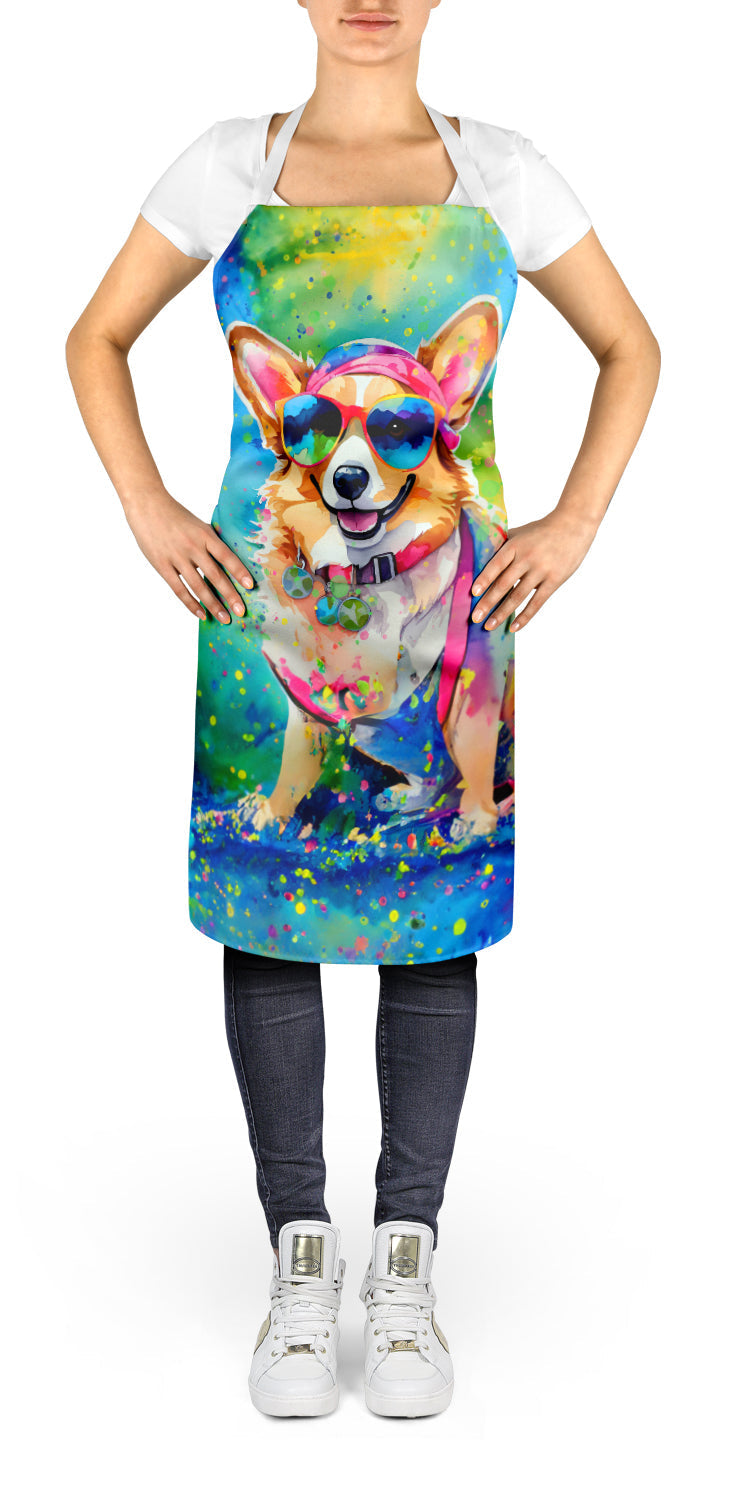 Corgi Hippie Dawg Apron - One Color / One Size - Home & Garden - Kitchen Dining & Bar - Table Decoration & Accessories