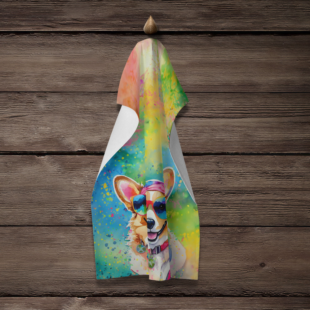 Corgi Hippie Dawg Kitchen Towel - One Color / One Size - Home & Garden - Home Textile - Towels