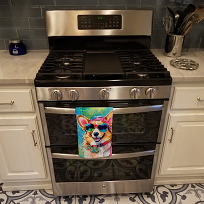 Corgi Hippie Dawg Kitchen Towel - One Color / One Size - Home & Garden - Home Textile - Towels