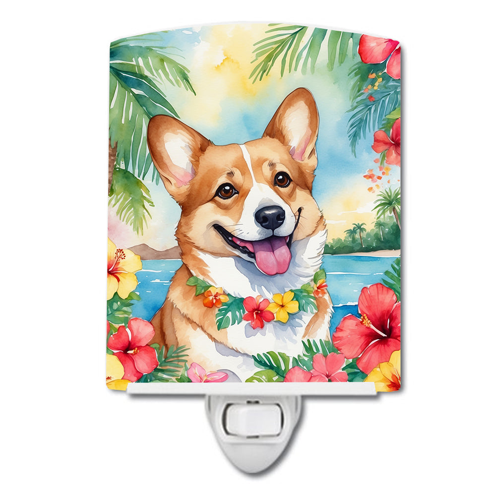 Corgi Luau Ceramic Night Light - One Color / One Size - Home & Garden - Home Improvement - Lights & Lighting - Night