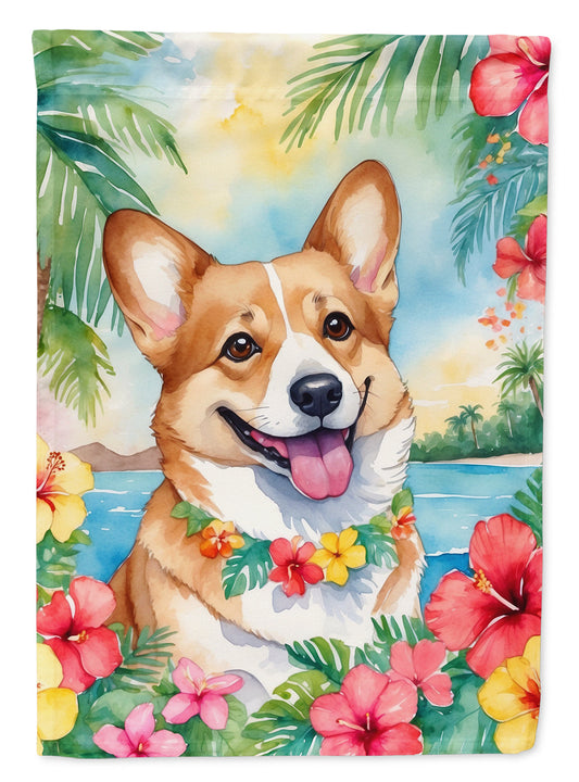 Corgi Luau Garden Flag - One Color / One Size - Home & Garden - Home Decor - Flags Banners & Accessories