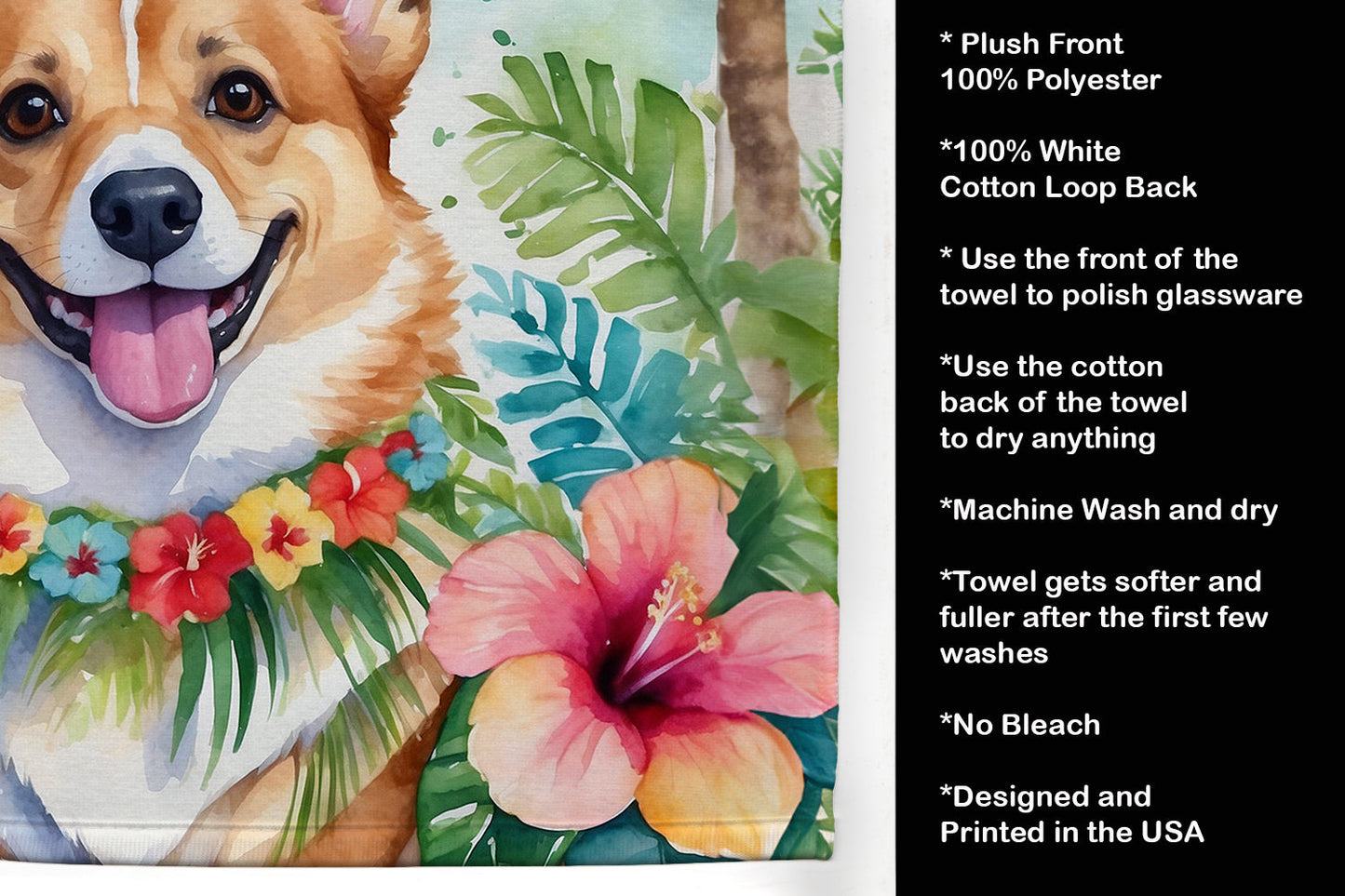 Corgi Luau Kitchen Towel - One Color / One Size - Home & Garden - Home Textile - Towels