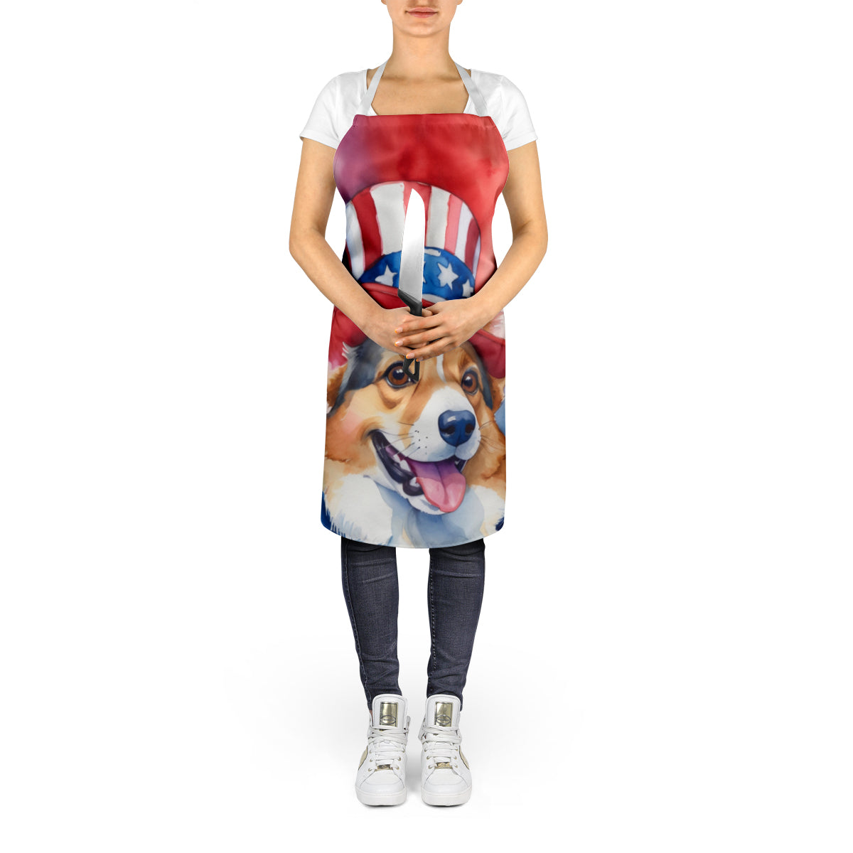 Corgi Patriotic American Apron - One Color / One Size - Home & Garden - Kitchen Dining & Bar - Table Decoration &