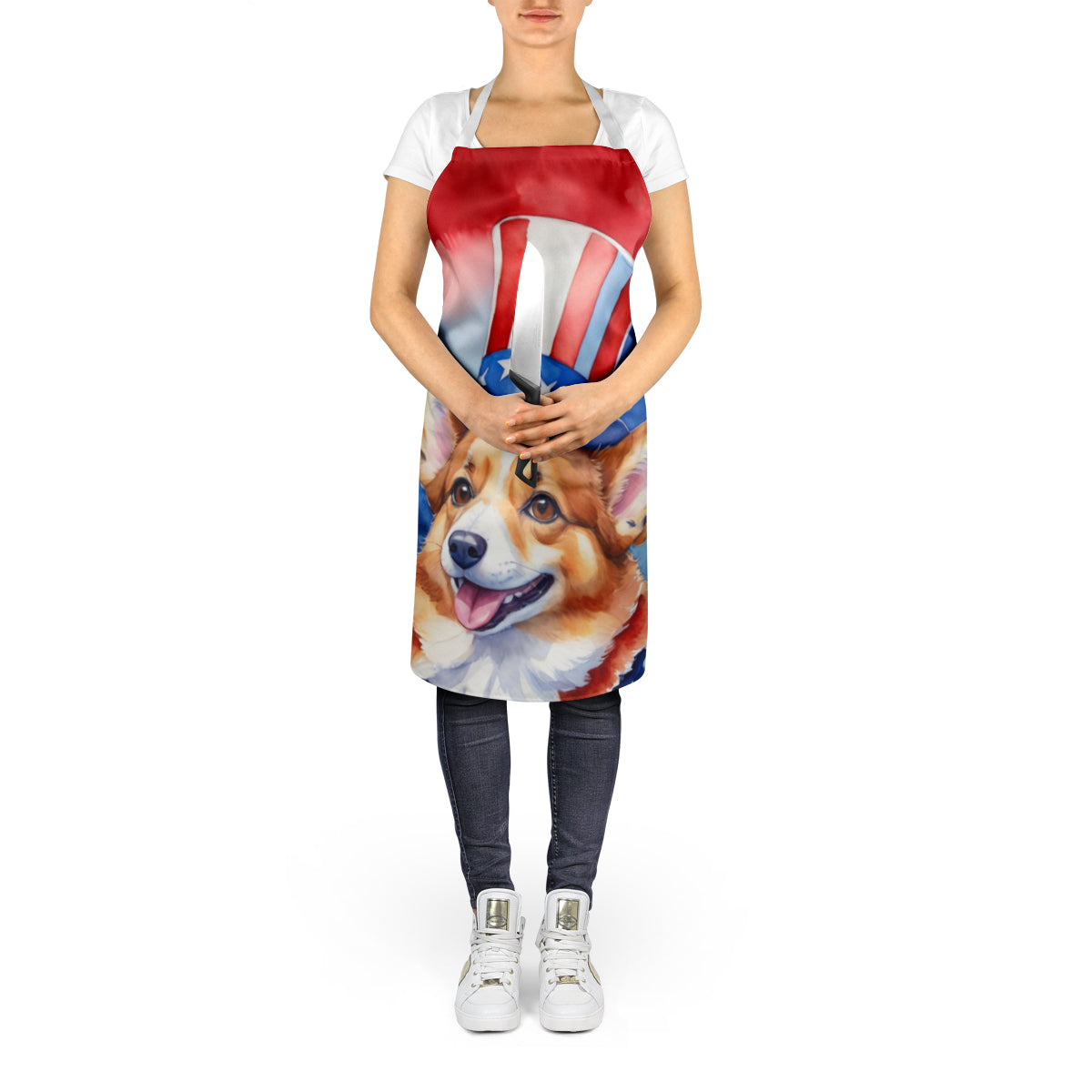 Corgi Patriotic American Apron - One Color / One Size - Home & Garden - Kitchen Dining & Bar - Table Decoration &