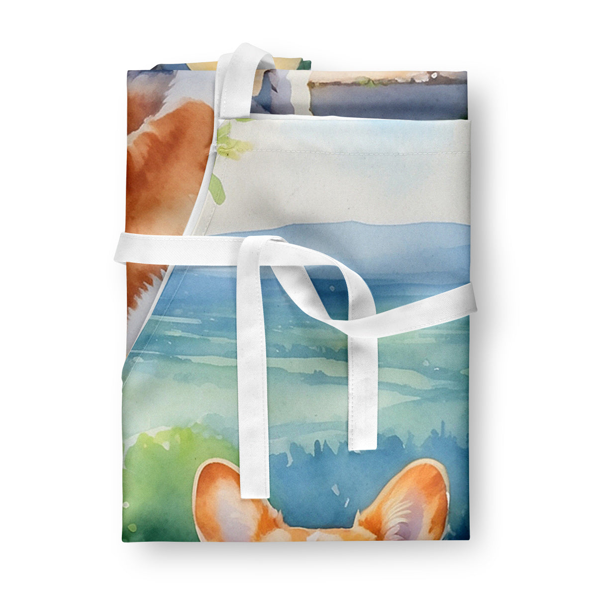 Corgi Spring Path Apron - One Color / One Size - Home & Garden - Kitchen Dining & Bar - Table Decoration & Accessories