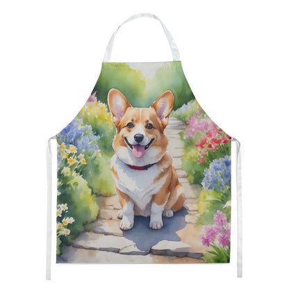 Corgi Spring Path Apron - One Color / One Size - Home & Garden - Kitchen Dining & Bar - Table Decoration & Accessories