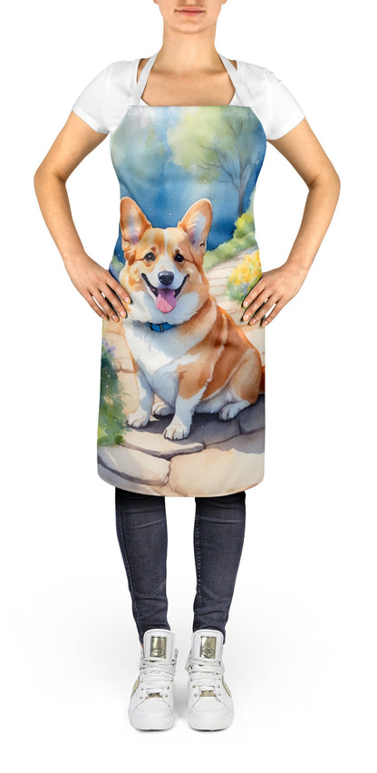 Corgi Spring Path Apron - One Color / One Size - Home & Garden - Kitchen Dining & Bar - Table Decoration & Accessories