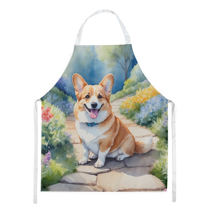 Corgi Spring Path Apron - One Color / One Size - Home & Garden - Kitchen Dining & Bar - Table Decoration & Accessories