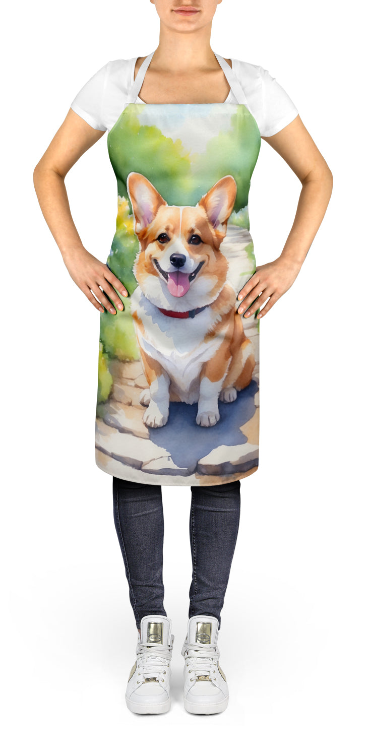 Corgi Spring Path Apron - One Color / One Size - Home & Garden - Kitchen Dining & Bar - Table Decoration & Accessories