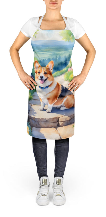 Corgi Spring Path Apron - One Color / One Size - Home & Garden - Kitchen Dining & Bar - Table Decoration & Accessories