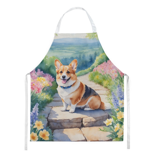 Corgi Spring Path Apron - One Color / One Size - Home & Garden - Kitchen Dining & Bar - Table Decoration & Accessories