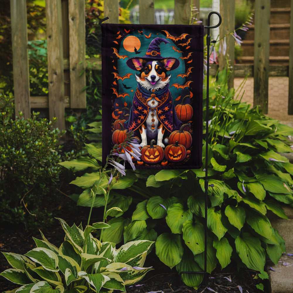 Corgi Witchy Halloween Garden Flag - One Color / One Size - Home & Garden - Home Decor - Flags Banners & Accessories