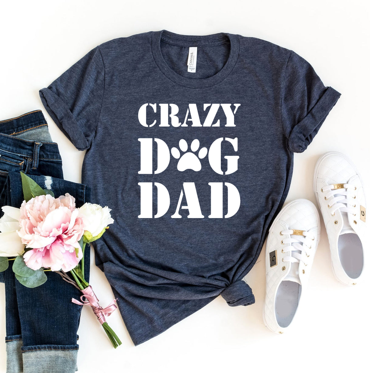Crazy Dog Dad T-Shirt - Women’s Fashion - Women’s Clothing - Tops & Tees - T-Shirts