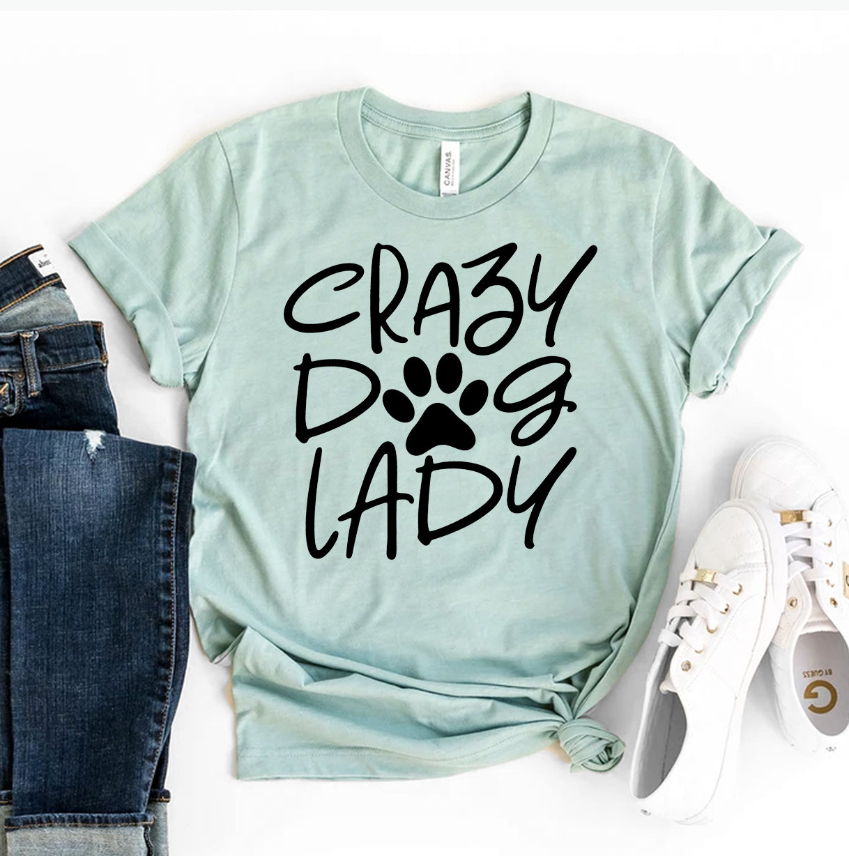 Crazy Dog Lady T-Shirt - Women’s Fashion - Women’s Clothing - Tops & Tees - T-Shirts