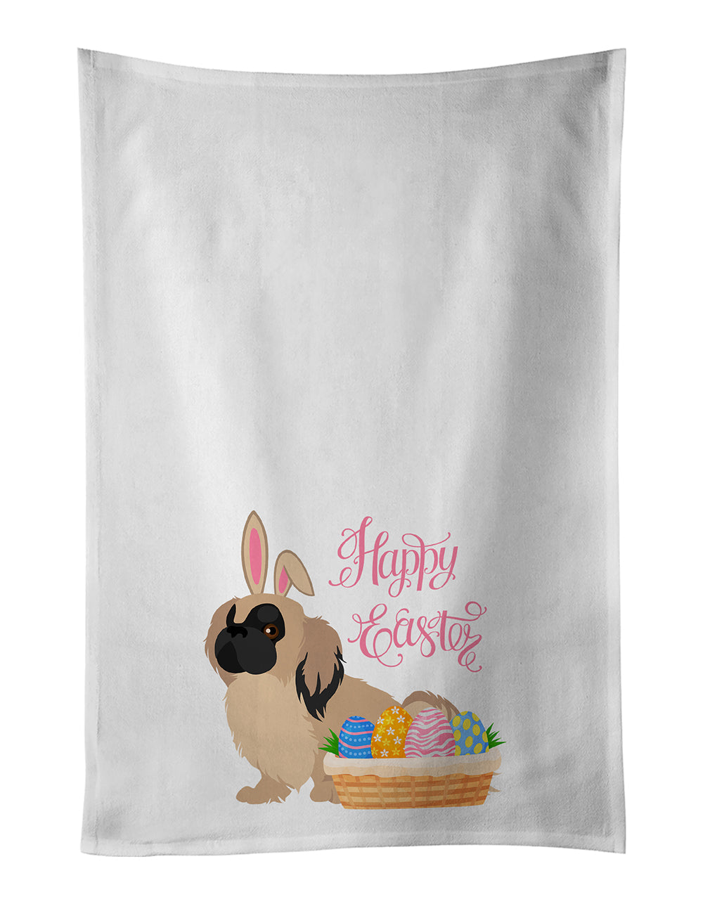 Cream Pekingese Easter Kitchen Towel Set of 2 - One Color / One Size - Home & Garden - Home Textile - Towels