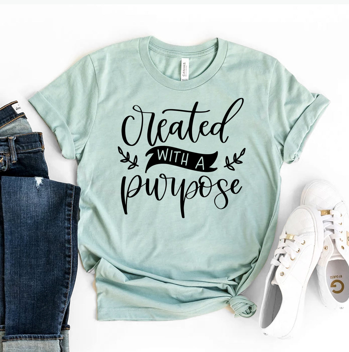 Created With a Purpose T-Shirt - Women’s Fashion - Women’s Clothing - Tops & Tees - T-Shirts