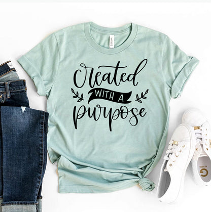 Created With a Purpose T-Shirt - Women’s Fashion - Women’s Clothing - Tops & Tees - T-Shirts