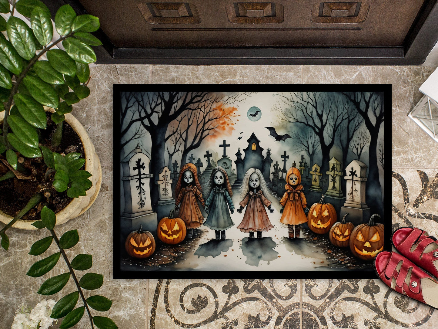 Creepy Dolls Spooky Halloween Doormat - One Color / One Size - Home & Garden - Home Textile - Carpets & Rugs