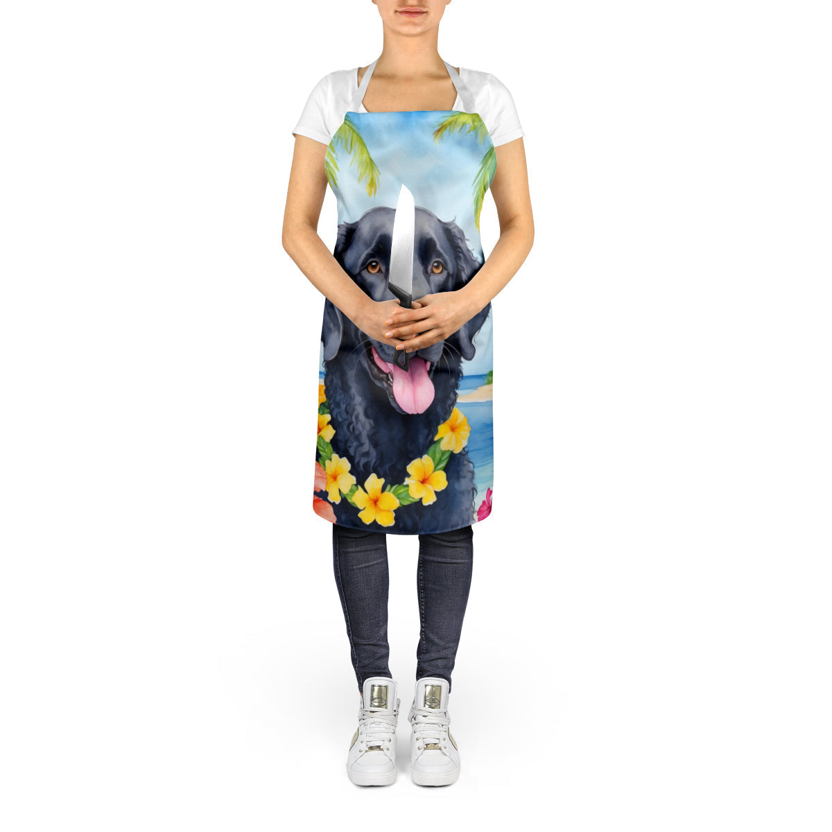 Curly-Coated Retriever Luau Apron - One Color / One Size - Home & Garden - Kitchen Dining & Bar - Table Decoration &