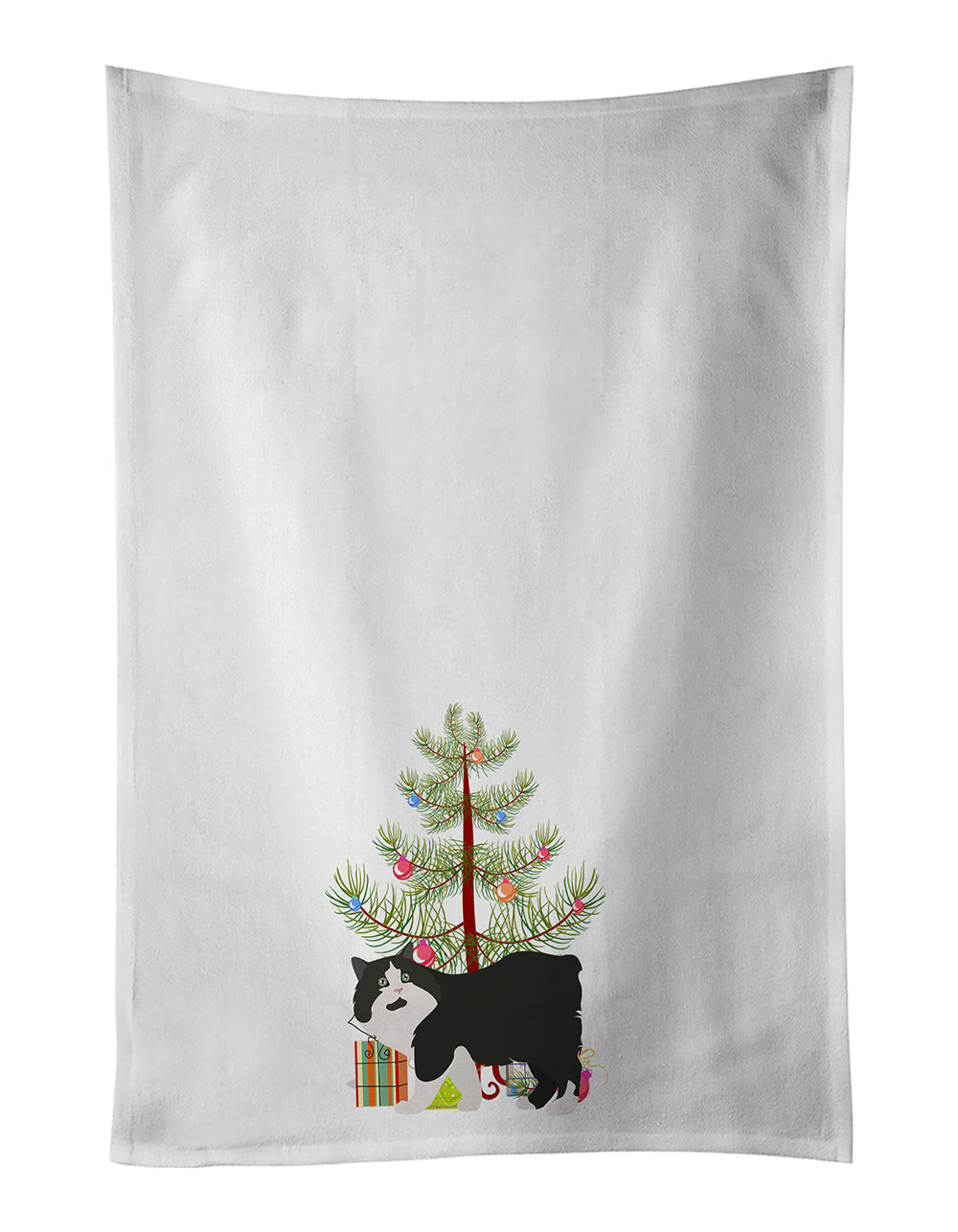 Cymric Cat Christmas Kitchen Towel Set of 2 - One Color / One Size - Home & Garden - Home Textile - Towels
