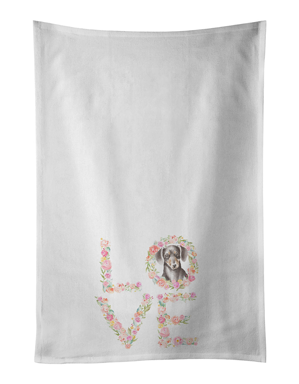 Dachshund #13 LOVE Kitchen Towel Set of 2 - One Color / One Size - Home & Garden - Home Textile - Towels