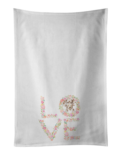 Dachshund #3 LOVE Kitchen Towel Set of 2 - One Color / One Size - Home & Garden - Home Textile - Towels