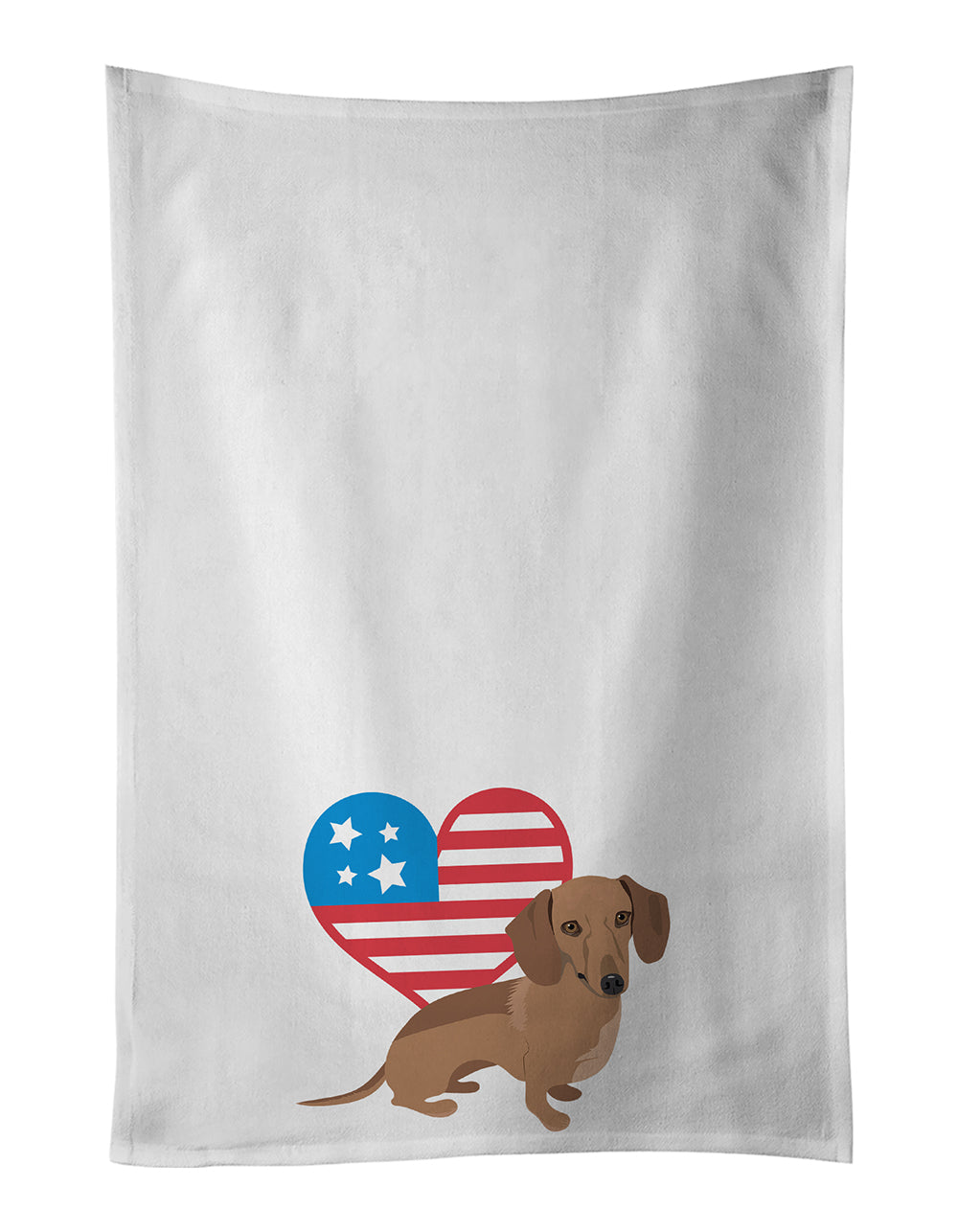 Dachshund Chocolate Patriotic Kitchen Towel Set of 2 - One Color / One Size - Home & Garden - Home Textile - Towels