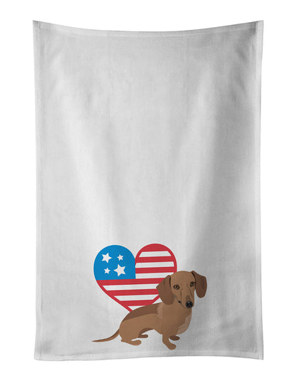 Dachshund Chocolate Patriotic Kitchen Towel Set of 2 - One Color / One Size - Home & Garden - Home Textile - Towels