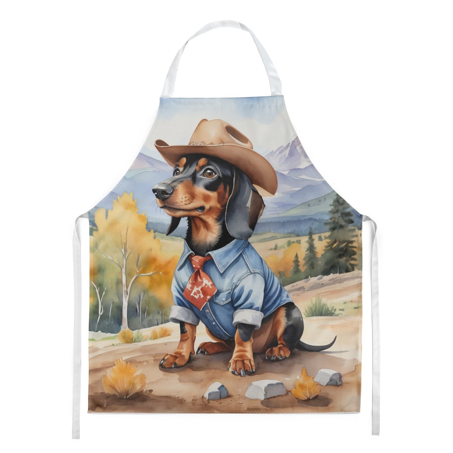 Dachshund Cowboy Welcome Apron - One Color / One Size - Home & Garden - Kitchen Dining & Bar - Table Decoration &