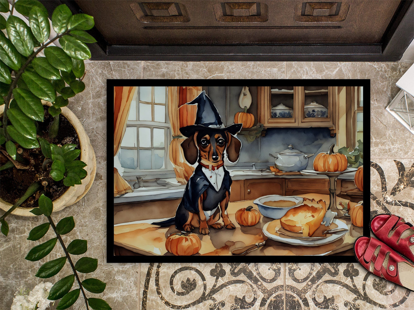 Dachshund Fall Kitchen Pumpkins Doormat - One Color / One Size - Home & Garden - Home Textile - Carpets & Rugs